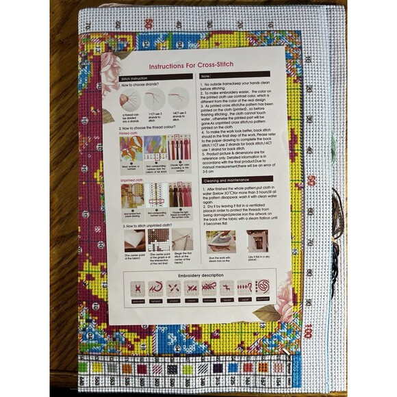 Celestial The Moon Cross Stitch Kit Astrology Moon 11 Count Kit 14" x 9 1/2" - Picture 4 of 4